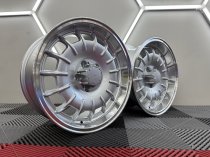 New 17 Inch Barock Style Alloy Wheels In Silver With Polished Deep Dish, Deeper 9" Rear Mercedes Classic 5x112