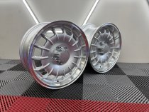 New 17 Inch Barock Style Alloy Wheels In Silver With Polished Deep Dish, Deeper 9" Rear Mercedes Classic 5x112