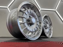 New 17 Inch Barock Style Alloy Wheels In Silver With Polished Deep Dish, Deeper 9" Rear Mercedes Classic 5x112