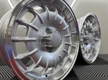 New 17 Inch Barock Style Alloy Wheels In Silver With Polished Deep Dish, Deeper 9" Rear Mercedes Classic 5x112