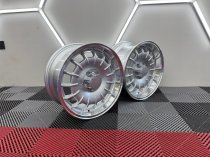 New 17 Inch Barock Style Alloy Wheels In Silver With Polished Deep Dish, Deeper 9" Rear Mercedes Classic 5x112