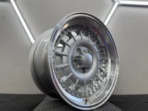 New 17 Inch Barock Split Style Alloy Wheels In Silver With Polished Deep Dish, Deeper 9" Rear Mercedes Classic 5x112