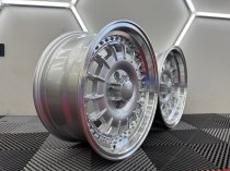 New 17 Inch Barock Split Style Alloy Wheels In Silver With Polished Deep Dish, Deeper 9" Rear Mercedes Classic 5x112