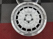 New 17 Inch Barock Split Style Alloy Wheels In Silver With Polished Deep Dish, Deeper 9" Rear Mercedes Classic 5x112