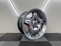 New 17 Inch E36 M3 Evo Style Deep Dish Alloy Wheels In Gunmetal With Polished Face And Dish With Deeper 8.5" Rear BMW 5x120
