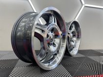 New 17 Inch E36 M3 Evo Style Deep Dish Alloy Wheels In Gunmetal With Polished Face And Dish With Deeper 8.5" Rear BMW 5x120