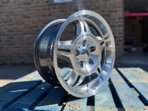 New 17 Inch E36 M3 Evo Style Deep Dish Alloy Wheels In Gunmetal With Polished Face And Dish With Deeper 8.5" Rear BMW 5x120