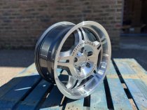 New 17 Inch E36 M3 Evo Style Deep Dish Alloy Wheels In Gunmetal With Polished Face And Dish With Deeper 8.5" Rear BMW 5x120