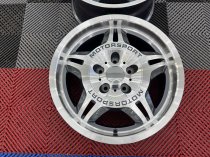 New 17 Inch E36 M3 Evo Style Deep Dish Alloy Wheels In Gunmetal With Polished Face And Dish With Deeper 8.5" Rear BMW 5x120