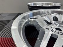 New 17 Inch E36 M3 Evo Style Deep Dish Alloy Wheels In Gunmetal With Polished Face And Dish With Deeper 8.5" Rear BMW 5x120
