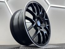 New 18 Inch CH-R Style Motosport Alloy Wheels in Satin Black with Polished Lip BMW 5x120