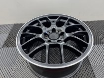 New 18 Inch CH-R Style Motosport Alloy Wheels in Satin Black with Polished Lip BMW 5x120