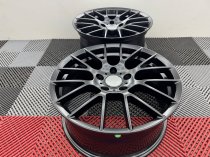 New 18 Inch 359 Style Alloy Wheels In Satin Black, Wider 9" Rears BMW 5x120