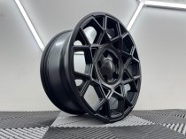 New 17 Inch Alkatec Fred Alloy Wheels in Satin Black 1000kg VW Transporter T5 T6 5x120