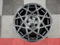 New 17 Inch Alkatec Fred Alloy Wheels in Satin Black 1000kg VW Transporter T5 T6 5x120