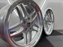 New 18 Inch , M Parallel Deep Dish Style Alloy Wheels In Silver With Polished Face and Dish ,Deeper 9.5" Rears BMW E31 E34 E38 E39 5x120