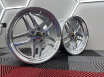 New 18 Inch , M Parallel Deep Dish Style Alloy Wheels In Silver With Polished Face and Dish ,Deeper 9.5" Rears BMW E31 E34 E38 E39 5x120