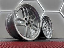 New 18 Inch , M Parallel Deep Dish Style Alloy Wheels In Silver With Polished Face and Dish ,Deeper 9.5" Rears BMW E31 E34 E38 E39 5x120