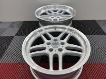 New 18 Inch , M Parallel Deep Dish Style Alloy Wheels In Silver With Polished Face and Dish ,Deeper 9.5" Rears BMW E31 E34 E38 E39 5x120