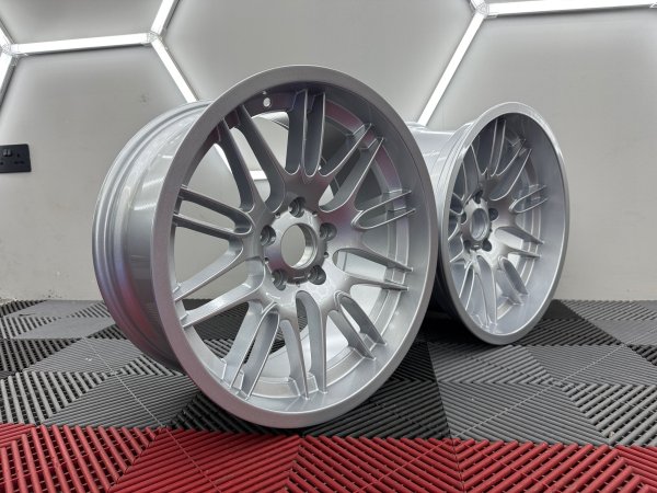 New 18 Inch , Type 65 M Style Alloy Wheels, Flow Forged In Silver With Deep Dish And Deeper 10.5" Rears BMW E31 E39 E38 5x120