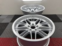 New 18 Inch , Type 65 M Style Alloy Wheels, Flow Forged In Silver With Deep Dish And Deeper 10.5" Rears BMW E31 E39 E38 5x120