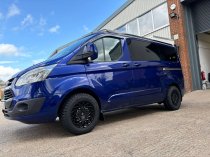 New 16 Inch Rogue Revolution Alloy Wheels In Satin Black 1500kg Load Rating Ford Transit Custom 5x160
