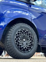 New 16 Inch Rogue Revolution Alloy Wheels In Satin Black 1500kg Load Rating Ford Transit Custom 5x160