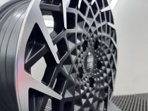 New 16 Inch Rogue Revolution Alloy Wheels In Satin Black Polished 1500kg Load Rating Ford Transit Custom 5x160