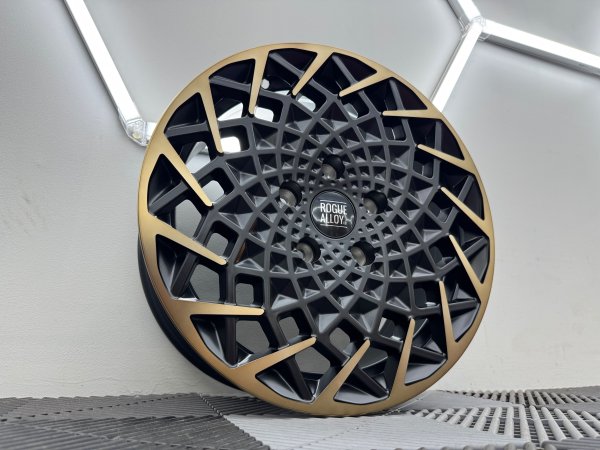 New 16 Inch Rogue Revolution Alloy Wheels In Satin Black With Bronze Lip 1500kg Load Rating Ford Transit Custom 5x160