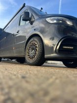 New 16 Inch Rogue Revolution Alloy Wheels In Satin Black With Bronze Lip 1500kg Load Rating Vauxhall Movano C, Citroen Relay, Fiat Ducato, Peugeot Boxer Vans 5x118