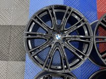 Used 20 Inch Genuine Bmw Style 759 Individual Alloy Wheels,G30 G31 5 Series, Recently Refurbished In Gloss Black, Wide Rear 5x112