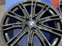Used 20 Inch Genuine Bmw Style 759 Individual Alloy Wheels,G30 G31 5 Series, Recently Refurbished In Gloss Black, Wide Rear 5x112