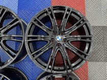 Used 20 Inch Genuine Bmw Style 759 Individual Alloy Wheels,G30 G31 5 Series, Recently Refurbished In Gloss Black, Wide Rear 5x112