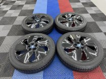 Used 19 Inch Genuine Bmw Style 429 I3 Alloy Wheels, Fully Refurbished In Gloss Black, Wide Rear, Inc VG Bridgestone Tyres 5x112