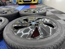 Used 19 Inch Genuine Bmw Style 429 I3 Alloy Wheels, Fully Refurbished In Gloss Black, Wide Rear, Inc VG Bridgestone Tyres 5x112