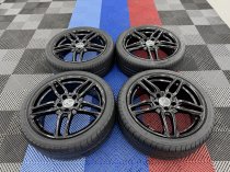 Used 18 Inch Genuine Mercedes A Class A176 AMG 5 Twin Spoke Alloy Wheels in Gloss Black, 5x112