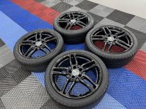 Used 18 Inch Genuine Mercedes A Class A176 AMG 5 Twin Spoke Alloy Wheels in Gloss Black, 5x112