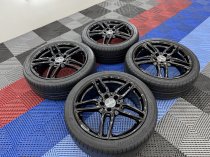Used 18 Inch Genuine Mercedes A Class A176 AMG 5 Twin Spoke Alloy Wheels in Gloss Black, 5x112