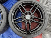 Used 18 Inch Genuine Mercedes A Class A176 AMG 5 Twin Spoke Alloy Wheels in Gloss Black, 5x112