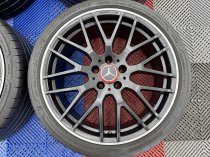 Used 19 Inch Genuine Mercedes CLA45 C117 A45 A176 AMG Alloy Wheels, Fully Refurbished Inc Tyres 5x112