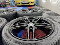 Used 19 Inch Genuine Mercedes E Class W213 AMG 5 Twin Spoke Alloy Wheels , Fully Refurbished Including Tyres 5x112