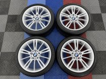 Used 18 Inch Genuine Bmw Style 193 E9x MV3 Sport Alloy Wheels, Fully Refurbished, Wide Rear Inc Good Runflat Tyres 5x120