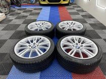 Used 18 Inch Genuine Bmw Style 193 E9x MV3 Sport Alloy Wheels, Fully Refurbished, Wide Rear Inc Good Runflat Tyres 5x120