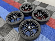Used 18 Inch Genuine BMW Style 719M F20 F22 M140i M240i Alloy Wheels, Fully Refurbed In Gloss Black, Wide Rear Inc VG Bridgestone Runflat Tyres
