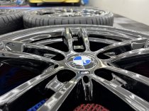 Used 18 Inch Genuine BMW Style 719M F20 F22 M140i M240i Alloy Wheels, Fully Refurbed In Gloss Black, Wide Rear Inc VG Bridgestone Runflat Tyres