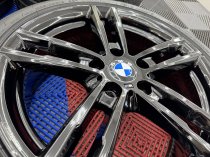 Used 18 Inch Genuine BMW Style 719M F20 F22 M140i M240i Alloy Wheels, Fully Refurbed In Gloss Black, Wide Rear Inc VG Bridgestone Runflat Tyres