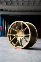 New 19 Inch 2Forge ZF9 Alloy Wheels In Matt Gold, Rotary-Forged, Various Wider Rear Options