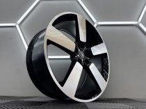 New 22 Inch 5098 Style Land Rover Defender Alloy Wheels in Gloss Black With Polished Face 5x120