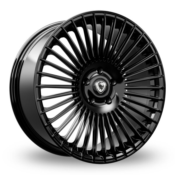 New 20 Inch Cades Liniar Alloy Wheels In Gloss Black With Deeper 9.5" Rear Option 5x112