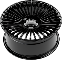 New 20 Inch Cades Liniar Alloy Wheels In Gloss Black With Deeper 9.5" Rear Option 5x112